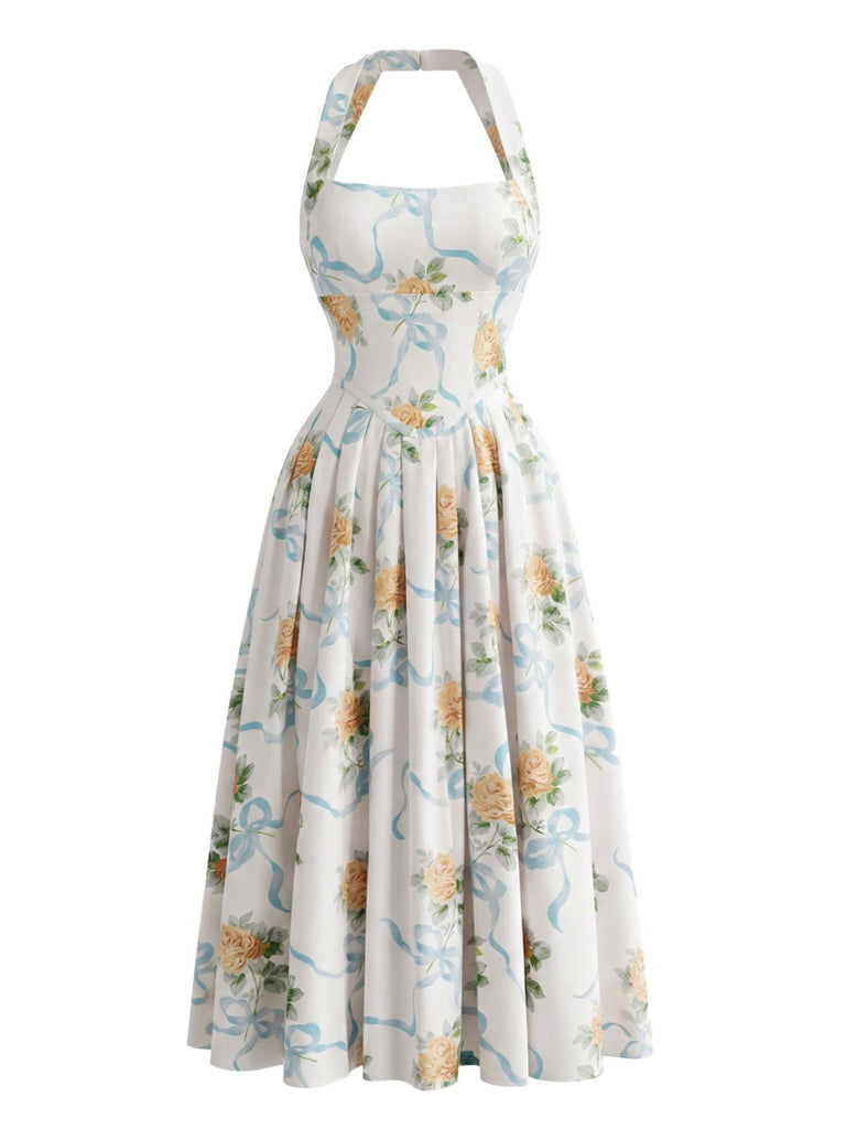 Yellow 1950s Vintage Retro Dress 3