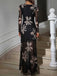 1930s Floral Mesh Long Sleeve Maxi Dress - vintage dress, retro fashion