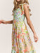 1940s Vintage Floral V Neck Dress