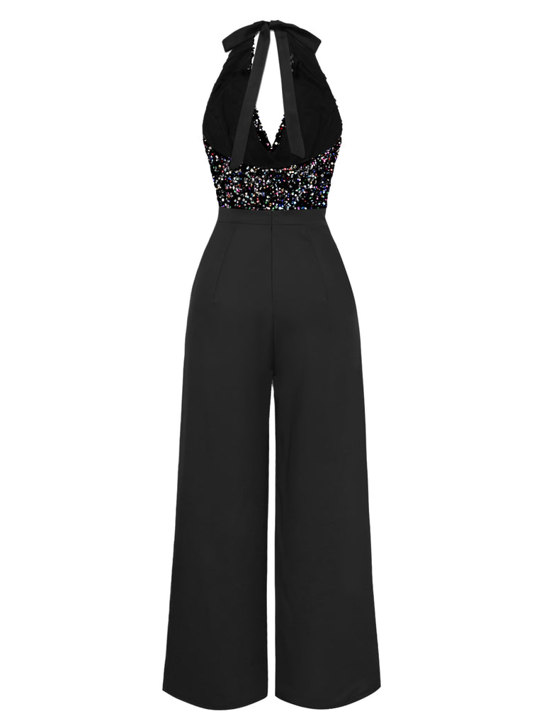 1930s Halter Neck Sequined Jumpsuit — 1930s style that transcends decades