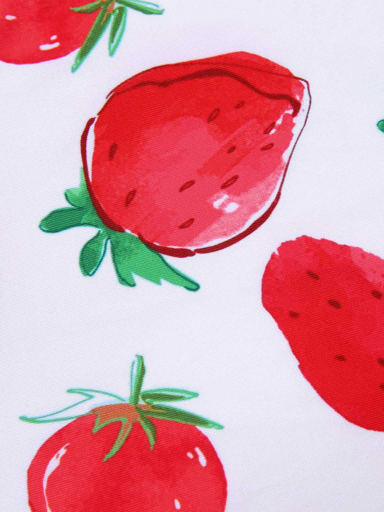 1930s Halter Strawberry Swimsuit Set - vintage swimsuit, pin-up style