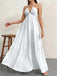 1930s Halter V-Neck Backless Solid Maxi Dress, vintage dress, retro fashion - perfect for women who love vintage and retro fashion
