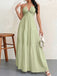 1930s Halter V-Neck Backless Solid Maxi Dress, vintage dress, retro fashion - perfect for women who love vintage and retro fashion