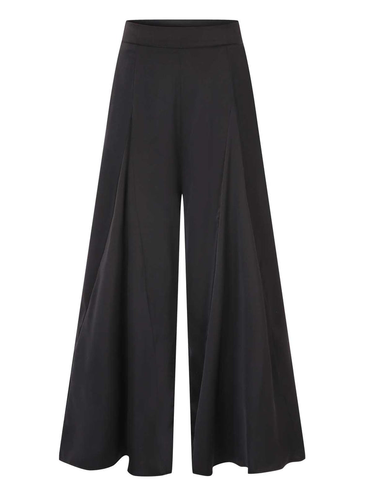 She walks in these 1930s High Waist Wide Leg Solid Pants and the world follows