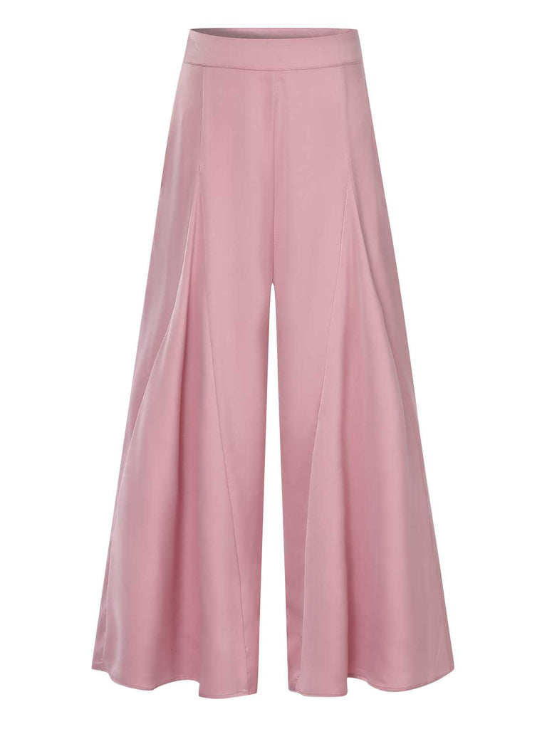 She walks in these 1930s High Waist Wide Leg Solid Pants and the world follows