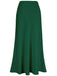 1930s High-Waist Satin Solid Mermaid Skirt — 1930s femininity that moves with her mood