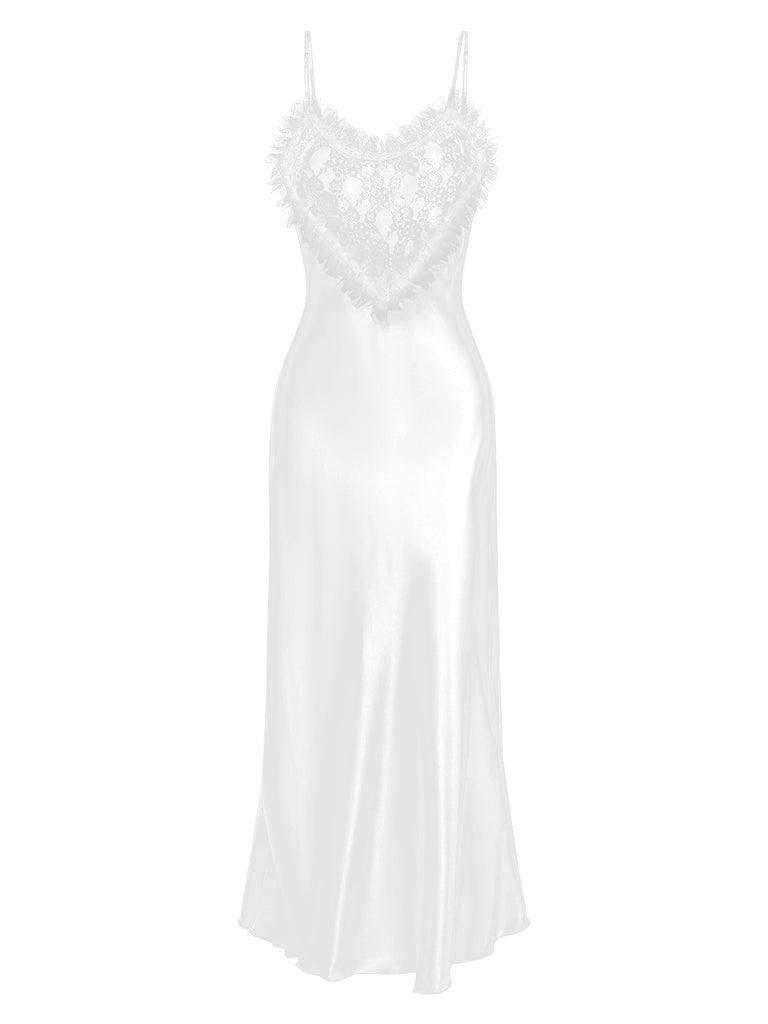 1930s Lace Heart Satin Suspender | 1930s | vintage dress, retro fashion