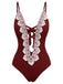 She's wearing 1930s Lace Knitted One-Piece Swimsuit and the whole beach remembers the 1930s
