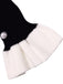 1930s Lapel Knitted Colorblock Fishtail Dress, vintage dress, retro fashion - perfect for women who love vintage and retro fashion