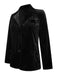 1930s Lapel Pocketed Velvet Solid Coat - vintage fashion, retro style