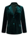 1930s Lapel Pocketed Velvet Solid Coat - vintage fashion, retro style
