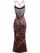 1930s Leopard Print Backless Spaghetti Strap Dress - vintage dress, retro fashion