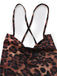 1930s Leopard Print Backless Spaghetti Strap Dress - vintage dress, retro fashion