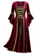 1930s Medieval Renaissance Velvet Trim Dress - vintage dress, retro fashion