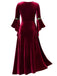 1930s Medieval Renaissance Velvet Trim Dress - vintage dress, retro fashion