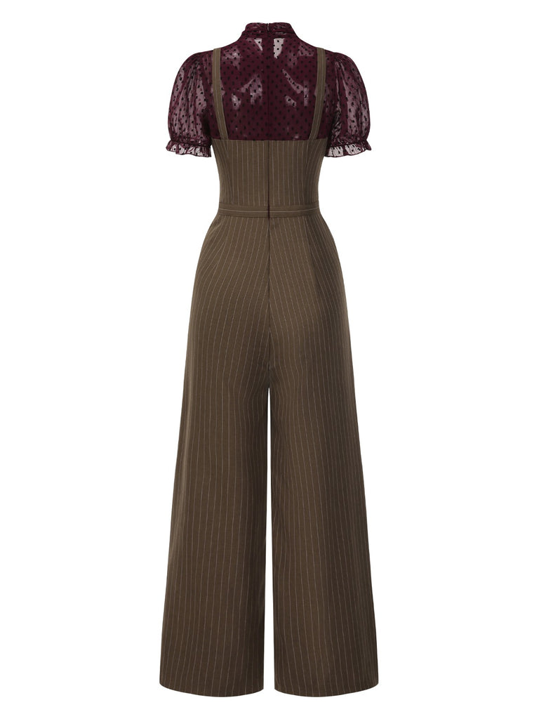 Retro Stage Vintage Inspired Academic Style Jumpsuit Outfit