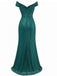 1930s Off-Shoulder Glitter Slit Maxi Dress - vintage dress, retro fashion