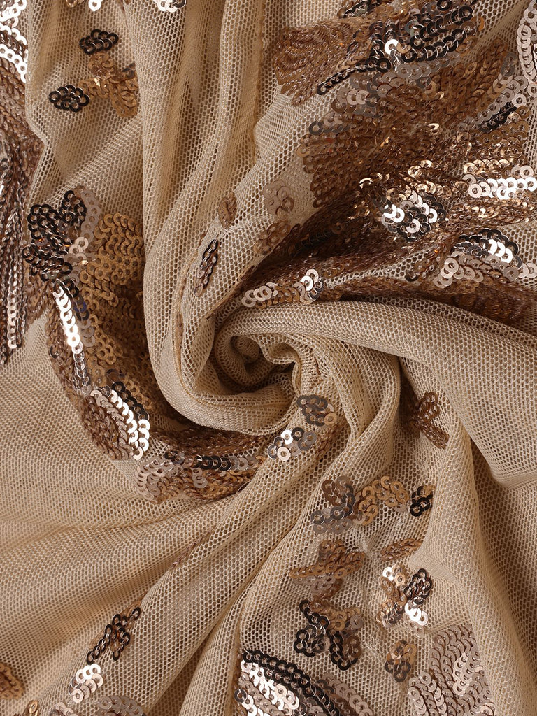 1930s One Shoulder Sequined Floral Slit Dress: where 1930s romance meets her modern spirit