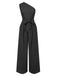 1930s One-Shoulder Solid Bind Jumpsuit — 1930s vintage charm for her modern wardrobe