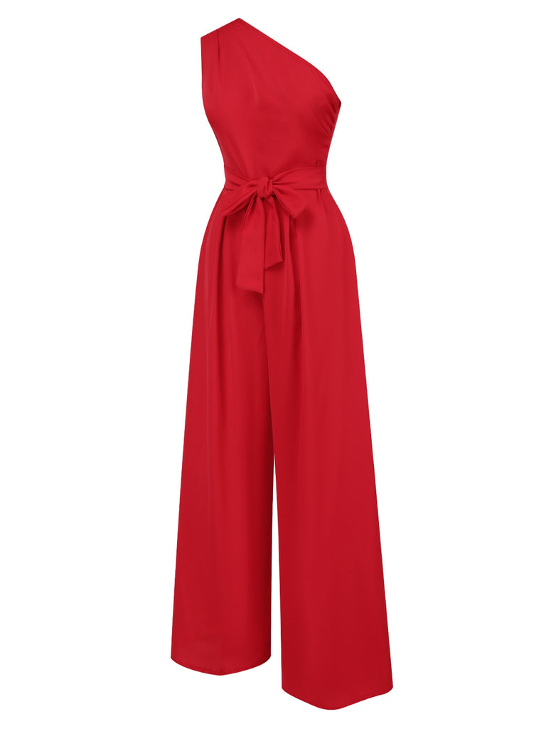 1930s OneShoulder Solid Bind Jumpsuit | 1930s | vintage romper, retro jumpsuit