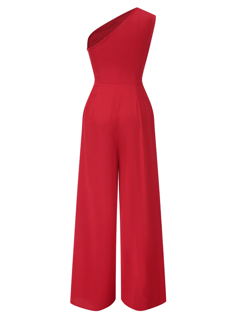 1930s OneShoulder Solid Bind Jumpsuit | 1930s | vintage romper, retro jumpsuit