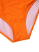 Detail view: 1930s Orange 1930s Floral Halter One-Piece Swimsuit, perfect for vintage themed parties and retro fashion enthusiasts