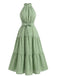 1930s Vintage Polka Dot Floral Dress