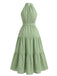 1930s Vintage Polka Dot Floral Dress
