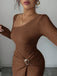 1930s Ribbed Long Sleeve Split Dress - vintage dress, retro fashion