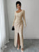 1930s Ribbed Long Sleeve Split Dress - vintage dress, retro fashion