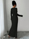 1930s Ribbed Long Sleeve Split Dress - vintage dress, retro fashion