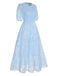 She slips into this 1930s Round Neck Puff Sleeve Wrinkle Dress and suddenly it's a 1930s daydream