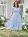 1930s Round Neck Puff Sleeve Wrinkle Dress: where 1930s romance meets her modern spirit