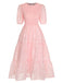She slips into this 1930s Round Neck Puff Sleeve Wrinkle Dress and suddenly it's a 1930s daydream