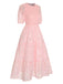 1930s Round Neck Puff Sleeve Wrinkle Dress — a 1930s silhouette that turns sidewalks into runways