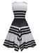1930s Round Neck Sleeveless Striped Dress, vintage dress, retro fashion - perfect for women who love vintage and retro fashion