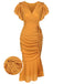 1930s Ruffle Lace-up Fishtail Dress: where 1930s romance meets her modern spirit