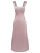 1930s Satin Rhinestone Wide-Strap Maxi Dress - vintage dress, retro fashion