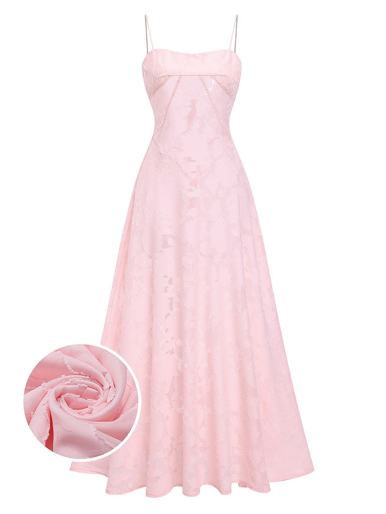 Side view: 1930s 1930s Sexy Sheer Floral Maxi Dres