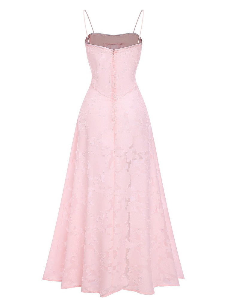 Detail close-up: 1930s 1930s Sexy Sheer Floral Max