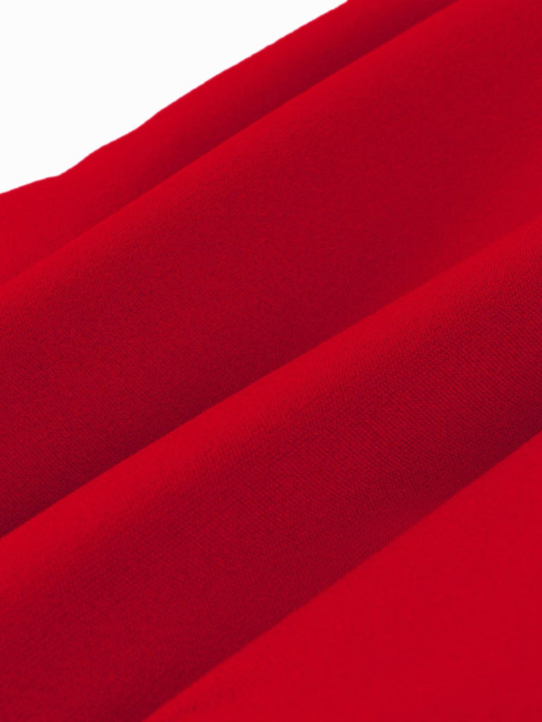 1930s Solid Bow Slit Ruffled Hem Suspender Dress - vintage dress, retro fashion