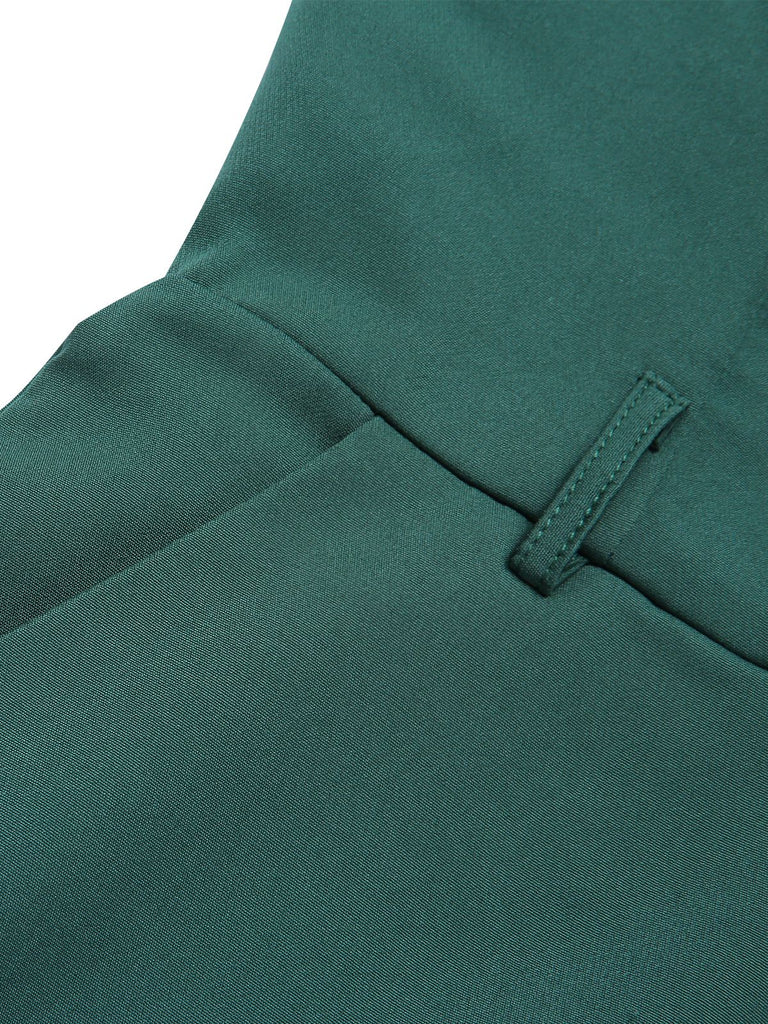1930s Solid Button Halter Lapel Jumpsuit, vintage romper, retro jumpsuit - perfect for women who love vintage and retro fashion