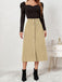 1930s Solid Buttoned Corduroy A-Line Skirt: 1930s grace for the woman who dances through life