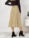 This 1930s Solid Buttoned Corduroy A-Line Skirt spins 1930s stories with every step