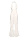 1930s Solid Deep V-Neck Halter Jumpsuit, vintage romper, retro jumpsuit - perfect for women who love vintage and retro fashion