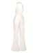 1930s Solid Deep V-Neck Halter Jumpsuit, vintage romper, retro jumpsuit - perfect for women who love vintage and retro fashion