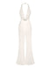 1930s Solid Deep V-Neck Halter Jumpsuit, vintage romper, retro jumpsuit - perfect for women who love vintage and retro fashion