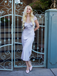 1930s Solid Deep V-Neck Lace Trim Nightgown - vintage nightgown, retro sleepwear