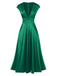 1930s Solid Deep V-Neck Satin Dress, vintage dress, retro fashion - perfect for women who love vintage and retro fashion