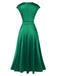 1930s Solid Deep V-Neck Satin Dress, vintage dress, retro fashion - perfect for women who love vintage and retro fashion